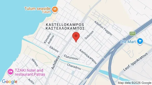 Apartments for rent i Patras - kort over placeringen