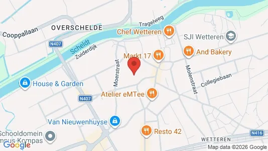 Apartments for rent i Wetteren - kort over placeringen