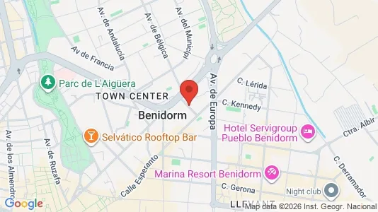 Apartments for rent i Benidorm - kort over placeringen