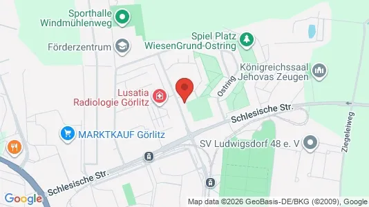 Apartments for rent i Görlitz - kort over placeringen