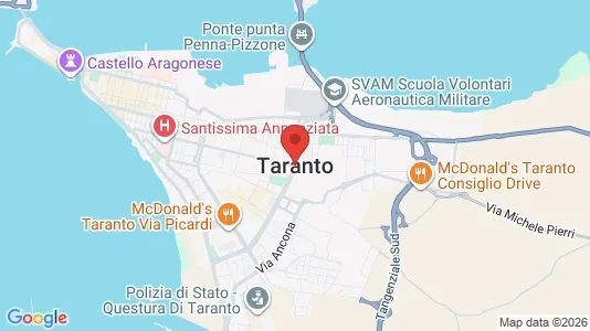 Apartments for rent i Taranto - kort over placeringen