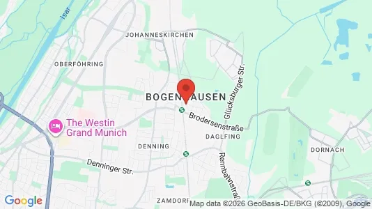 Apartments for rent i Munich Bogenhausen - kort over placeringen
