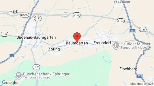 Apartments for rent i Judenau-Baumgarten - kort over placeringen