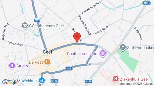 Apartments for rent i Geel - kort over placeringen