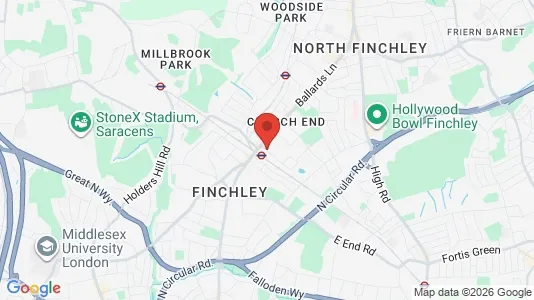 Apartments for rent i London N3 - kort over placeringen