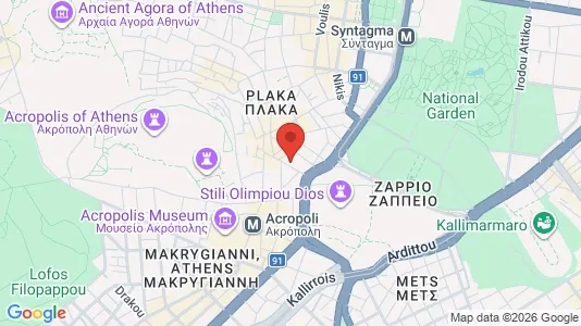 Apartments for rent i Athens Akropoli - kort over placeringen