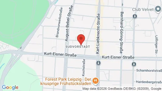 Apartments for rent i Leipzig - kort over placeringen