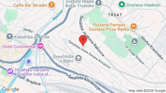 Apartments for rent i Rijeka - kort over placeringen