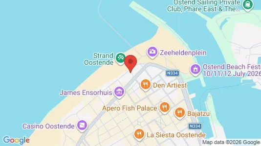 Apartments for rent i Oostende - kort over placeringen