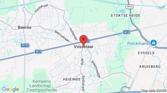 Houses for rent i Vosselaar - kort over placeringen