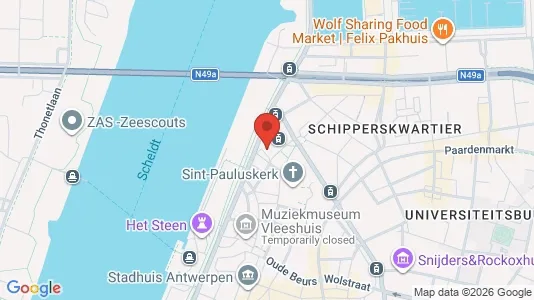 Apartments for rent i Stad Antwerp - kort over placeringen