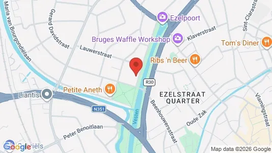 Apartments for rent i Brugge - kort over placeringen