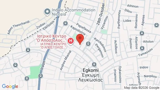 Apartments for rent i Nicosia Egkomi - kort over placeringen