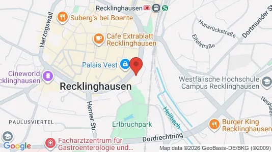 Apartments for rent i Recklinghausen - kort over placeringen