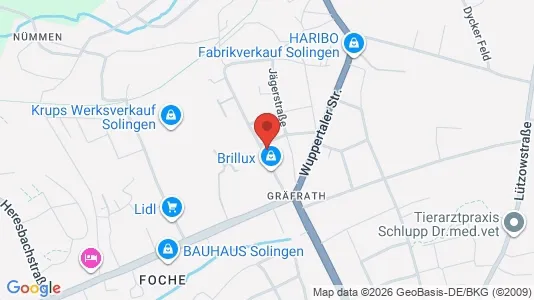 Apartments for rent i Solingen - kort over placeringen