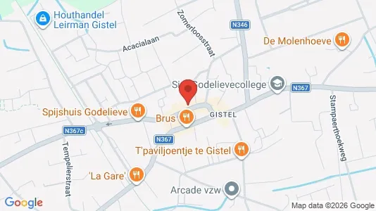 Apartments for rent i Gistel - kort over placeringen