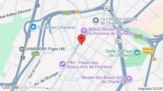 Apartments for rent i Charleroi - kort over placeringen