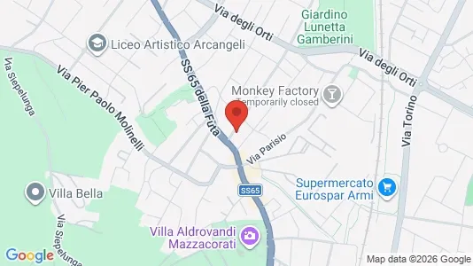 Apartments for rent i Bologna - kort over placeringen
