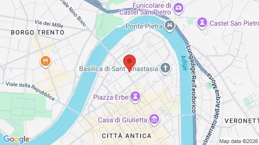 Apartments for rent i Verona - kort over placeringen