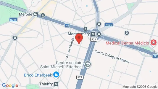 Apartments for rent i Brussels Etterbeek - kort over placeringen