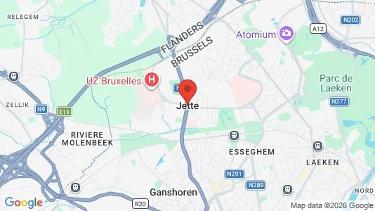 Houses for rent i Brussels Jette - kort over placeringen