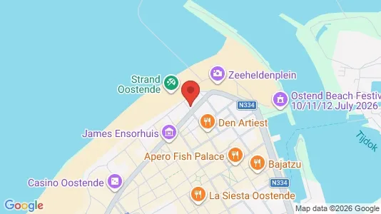 Apartments for rent i Oostende - kort over placeringen