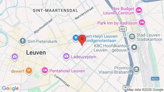 Apartments for rent i Leuven - kort over placeringen