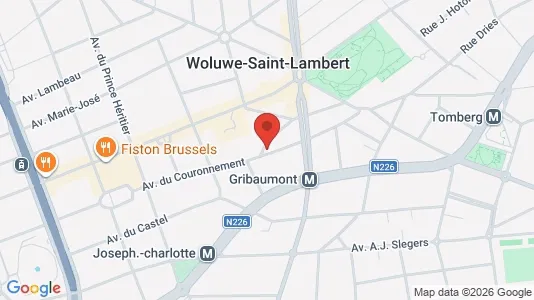 Apartments for rent i Brussels Sint-Lambrechts-Woluwe - kort over placeringen
