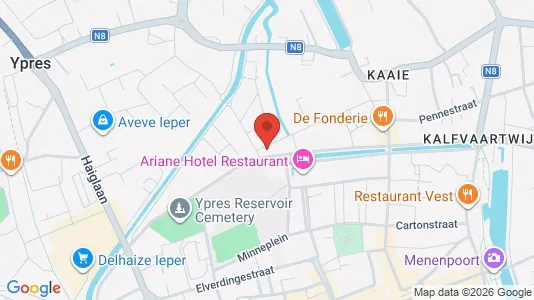 Apartments for rent i Ieper - kort over placeringen