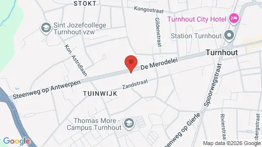 Apartments for rent i Turnhout - kort over placeringen