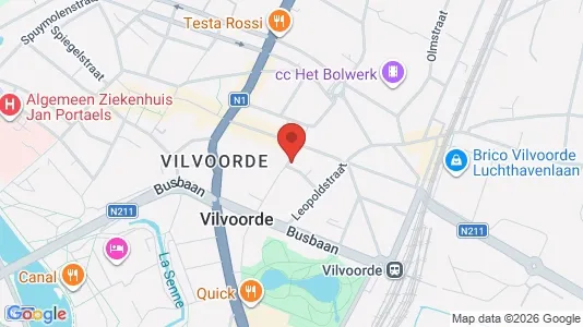 Apartments for rent i Vilvoorde - kort over placeringen