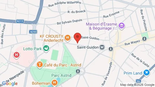 Apartments for rent i Brussels Anderlecht - kort over placeringen