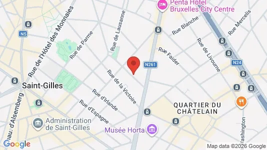Apartments for rent i Brussels Sint-Gillis - kort over placeringen