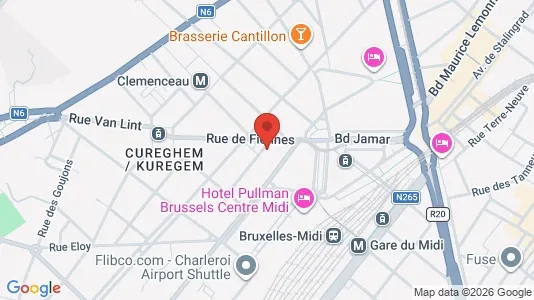 Apartments for rent i Brussels Anderlecht - kort over placeringen