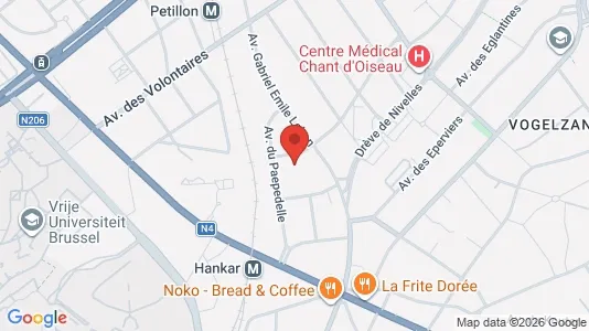 Apartments for rent i Brussels Oudergem - kort over placeringen