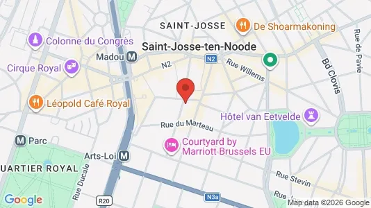 Apartments for rent i Brussels Sint-Joost-ten-Node - kort over placeringen