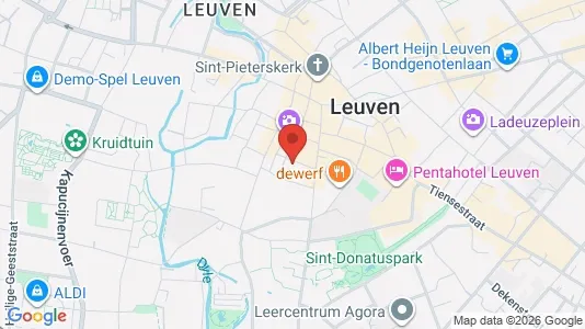 Apartments for rent i Leuven - kort over placeringen