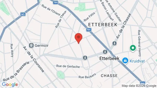 Apartments for rent i Brussels Etterbeek - kort over placeringen