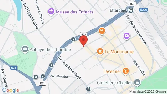 Apartments for rent i Brussels Elsene - kort over placeringen