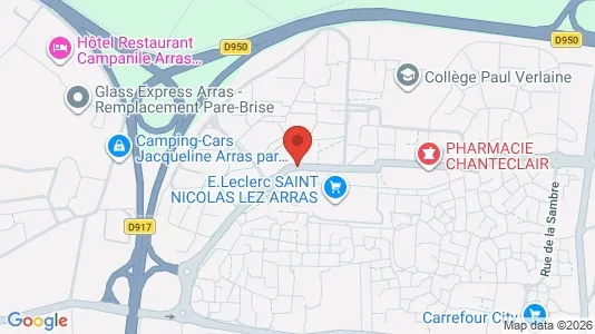 Apartments for rent i Arras - kort over placeringen