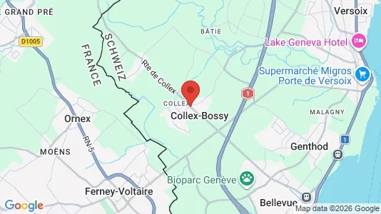 Houses for rent i Collex-Bossy - kort over placeringen