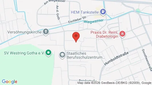Apartments for rent i Gotha - kort over placeringen