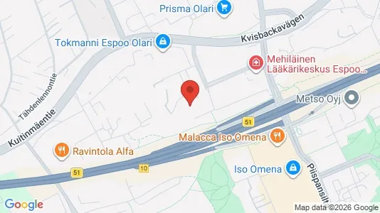 Apartments for rent i Espoo - kort over placeringen