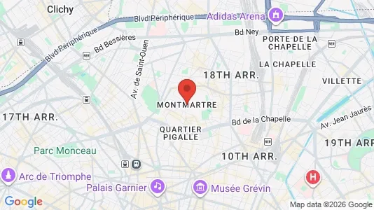Apartments for rent i Paris 18ème arrondissement - Montmartre - kort over placeringen