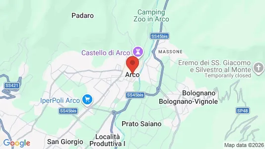 Apartments for rent i Arco - kort over placeringen