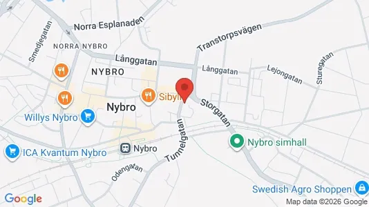 Apartments for rent i Nybro - kort over placeringen