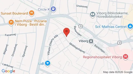 Apartments for rent i Viborg - kort over placeringen