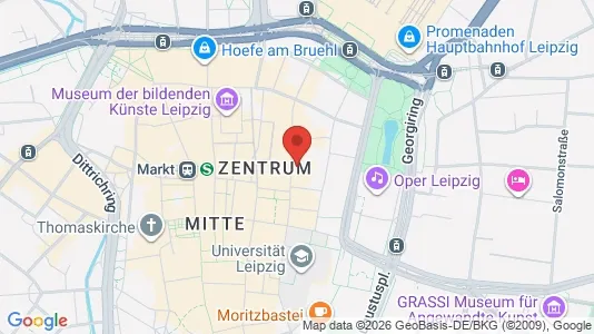 Apartments for rent i Leipzig - kort over placeringen
