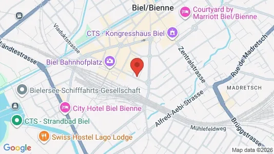 Apartments for rent i Biel - kort over placeringen