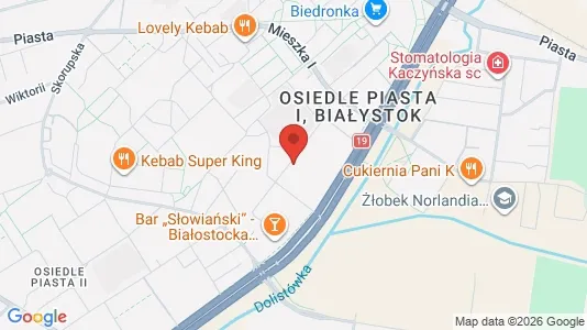 Apartments for rent i Białystok - kort over placeringen